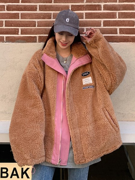 Moodne kõrge kraega naiste jope lai mudel