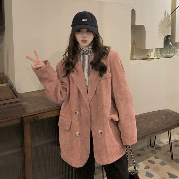 Palton subtire de dama modern model larg cu nasturi