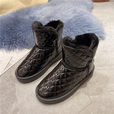 Kahes värvitoonis sooja voodriga naiste talvesaapad