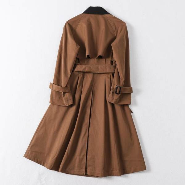 Μακρύ φθινοπωρινό αδιάβροχο παλτό με ζώνη