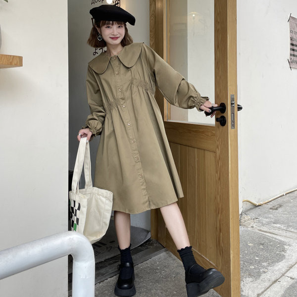 Stílusos női vékony hosszú kabát modell