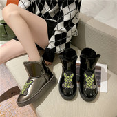 Alkalmi női csizma meleg béléssel, két színben