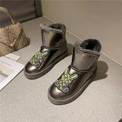 Alkalmi női csizma meleg béléssel, két színben