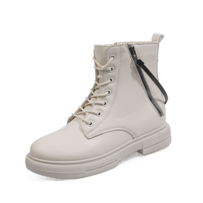 Eko bőrből készült alkalmi női csizma cipzárral