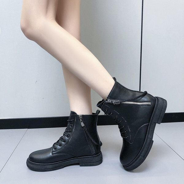 Eko bőrből készült alkalmi női csizma cipzárral