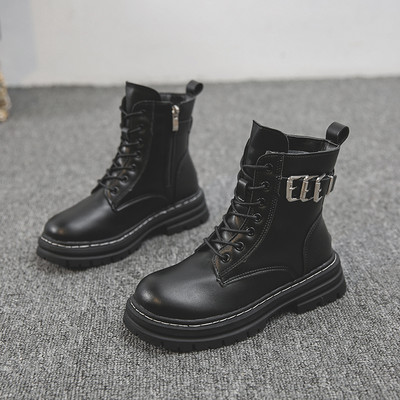 Ghete de dama moderne din piele ecologica cu catarama