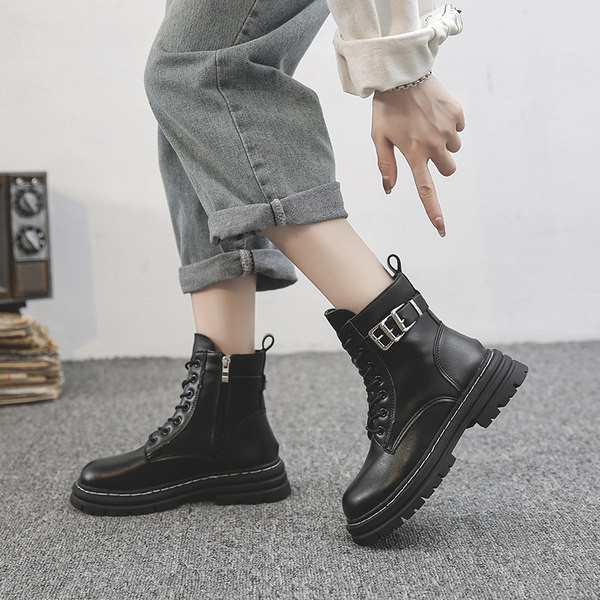 Ghete de dama moderne din piele ecologica cu catarama