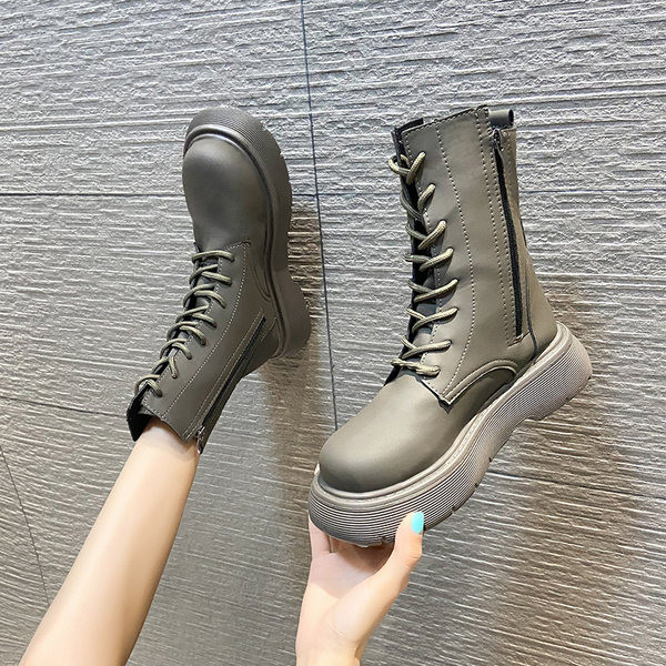 Öko-nahast naiste saapad paelte ja lukuga