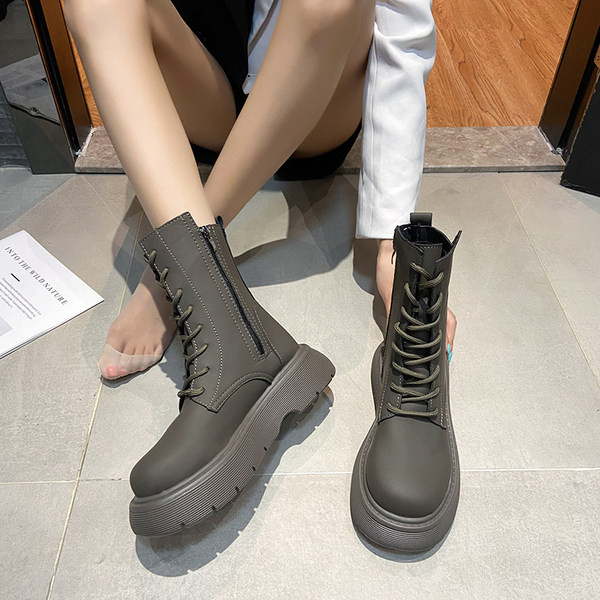 Öko-nahast naiste saapad paelte ja lukuga