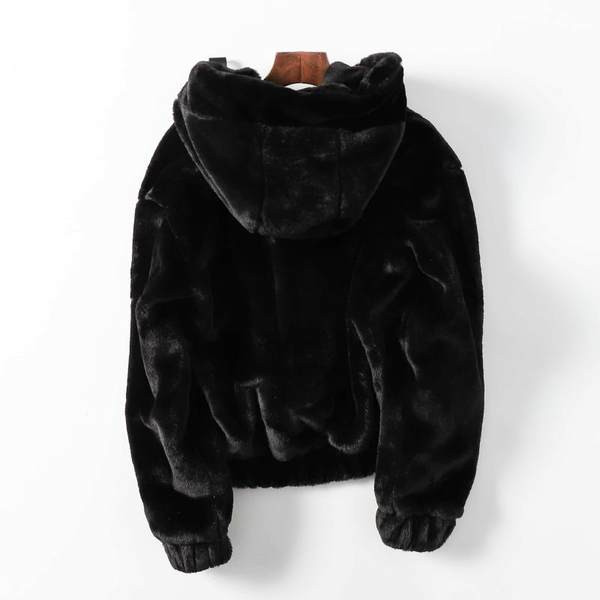 Lühike lukuga ja kapuutsiga sulejope