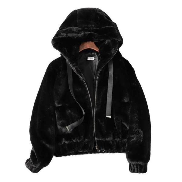 Lühike lukuga ja kapuutsiga sulejope