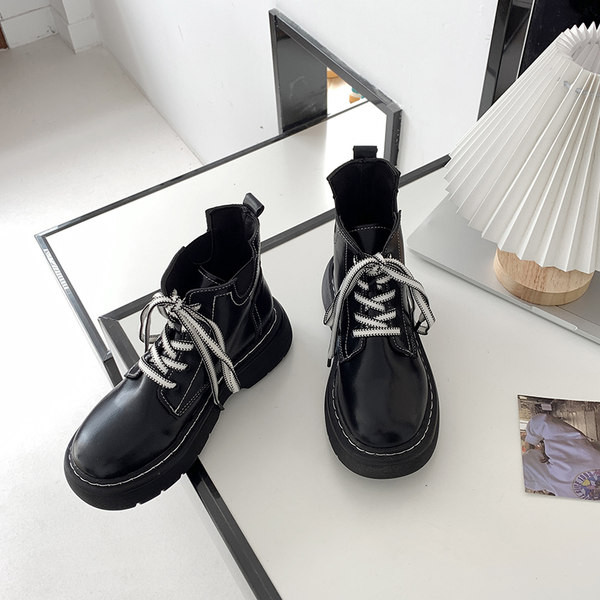 Cizme casual cu fermoar si sireturi pentru femei