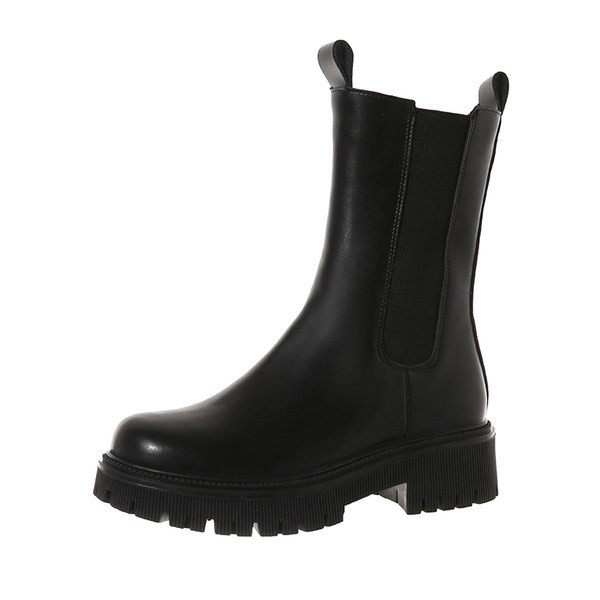 Naiste vabaaja saapad lameda talla ja lukuga ökonahast