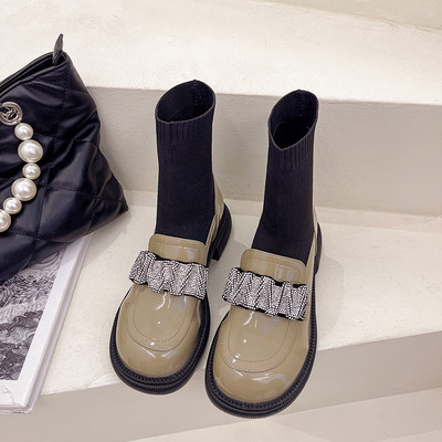 Casual μπότες με διακοσμητικές πέτρες σε τρία χρώματα