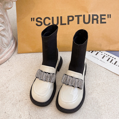 Casual μπότες με διακοσμητικές πέτρες σε τρία χρώματα