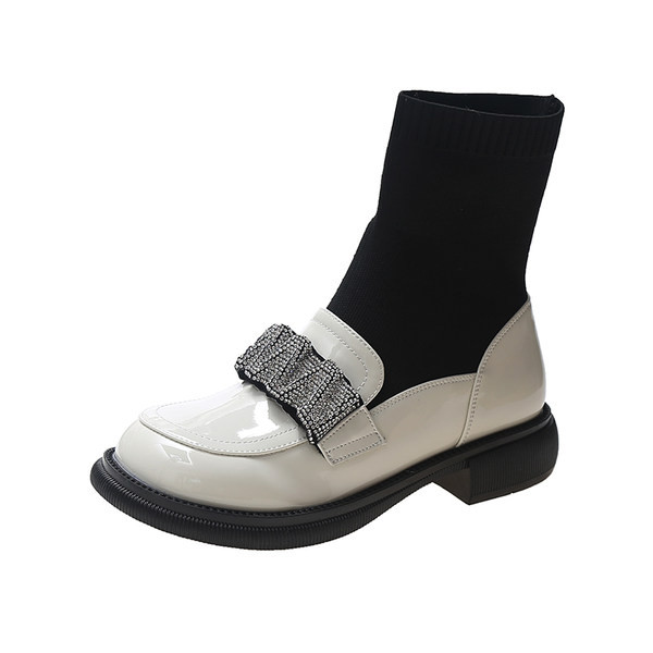 Casual μπότες με διακοσμητικές πέτρες σε τρία χρώματα