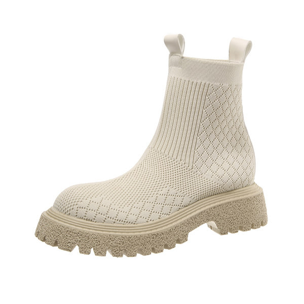 Moodsad naiste saapad tekstiilist ümardatud mudelist