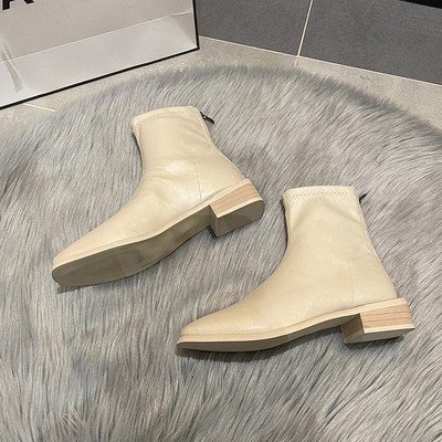 Γυναικείες μπότες επίκαιρες από καθαρό οικολογικό δέρμα