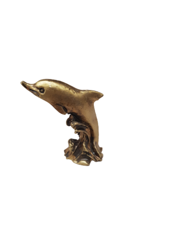 Статуетка делфин ,бронзова,метална,6 см