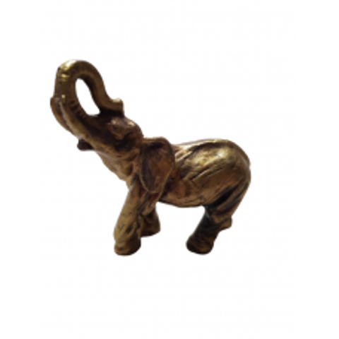 Статуетка Слон,бронзово със зелена/черна оксидация,5 см