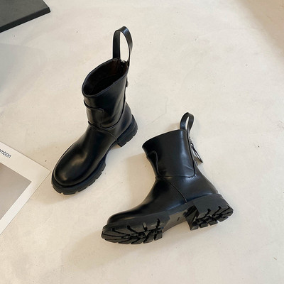 Casual čizme s patentnim zatvaračem u dvije boje