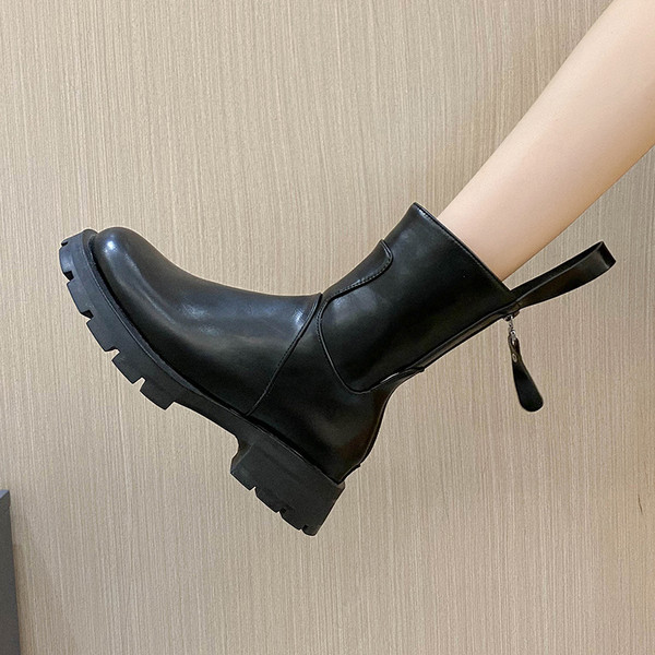 Casual čizme s patentnim zatvaračem u dvije boje