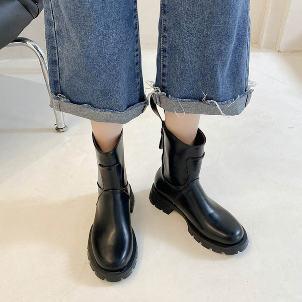 Casual čizme s patentnim zatvaračem u dvije boje