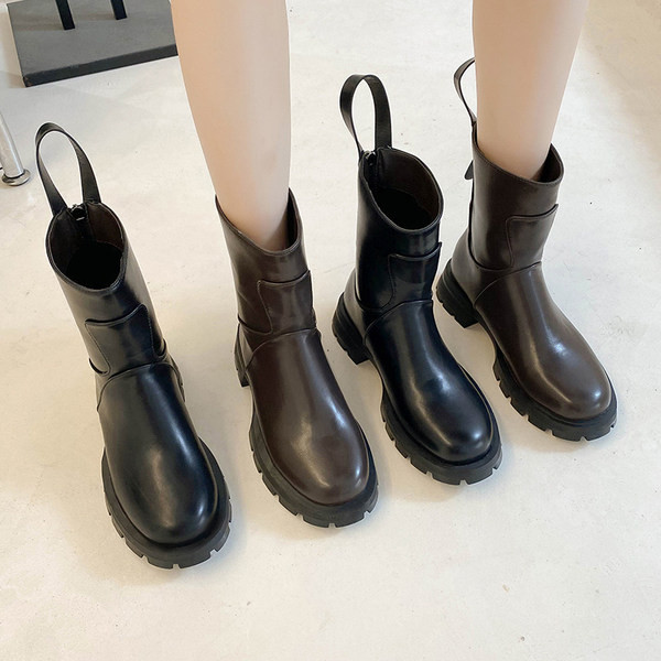 Casual čizme s patentnim zatvaračem u dvije boje