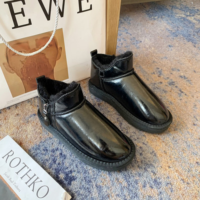 Sooja voodri ja lameda tallaga naiste saapad - kolme värvi