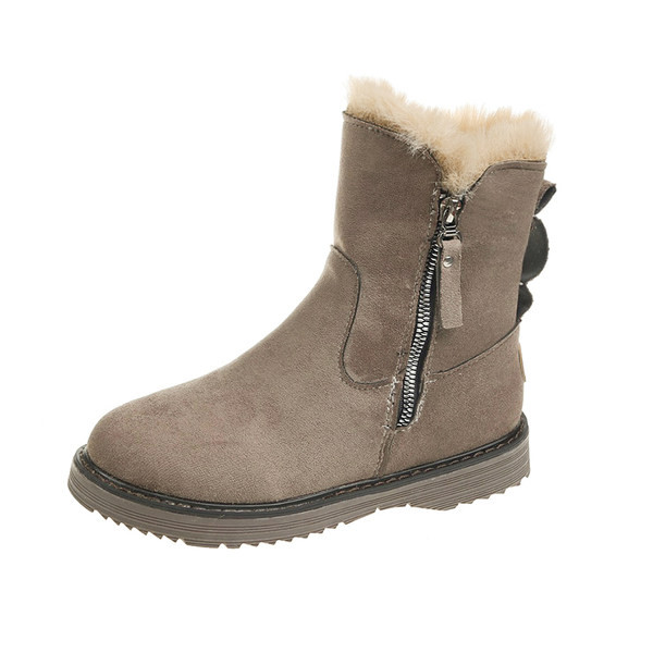 Női csizma meleg béléssel és cipzárral