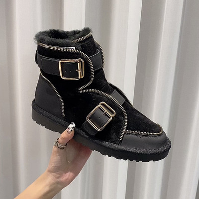 Kolmes värvitoonis pandlaga ja kunstnahast naiste saapad