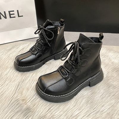 Ženske zimske čizme sa vezicama i patentnim zatvaračem