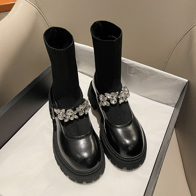 Casual čizme od eko kože sa kamenčićima