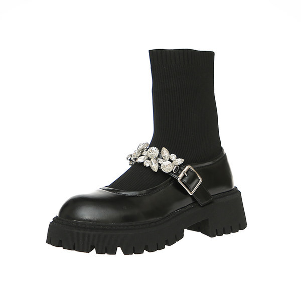 Casual čizme od eko kože sa kamenčićima