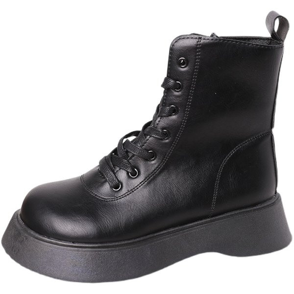 Cizme casual barbatesti cu sireturi din imitatie de piele