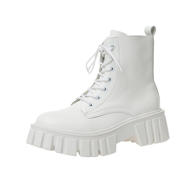 Ženske casual čizme s vezicama i patentnim zatvaračem