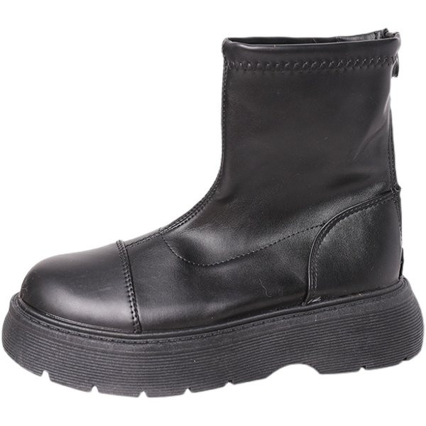 Naiste vabaaja saapad kunstnahast paksu tallaga