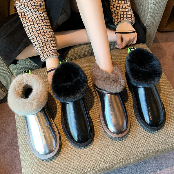 Cizme de dama cu captuseala moale in trei culori si talpa plata