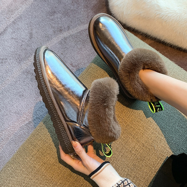 Cizme de dama cu captuseala moale in trei culori si talpa plata