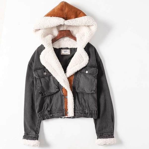 Jesensko-zimska traper jakna s toplom postavom