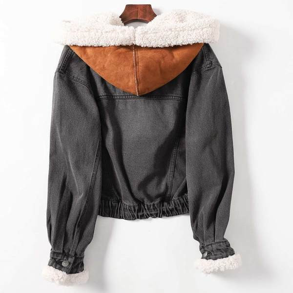 Jesensko-zimska traper jakna s toplom postavom