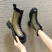 Naiste vabaaja saapad paelte ja tõmblukuga ümara mustriga