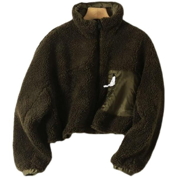 Modern rövid kabát cipzárral