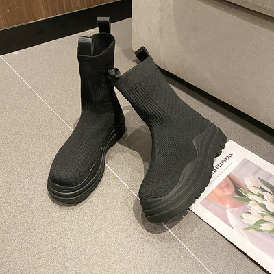 Alkalmi csizma sima textil modell, lapos talppal