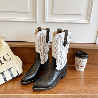 Cizme de dama ascutit model-stil retro