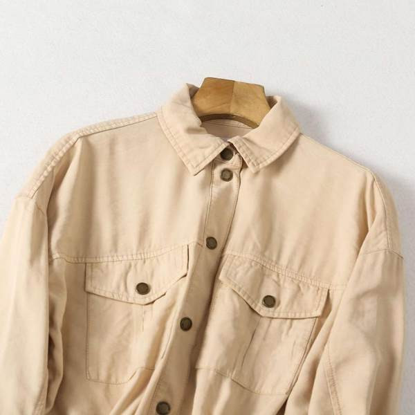 Lühike kevad-sügisjope vöökohal sidemetega