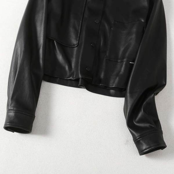 Geaca scurta de toamna din piele ecologica model uni