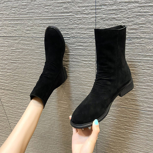 Naiste saapad ökoseemisnahast - musta värvi