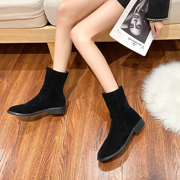 Naiste saapad ökoseemisnahast - musta värvi