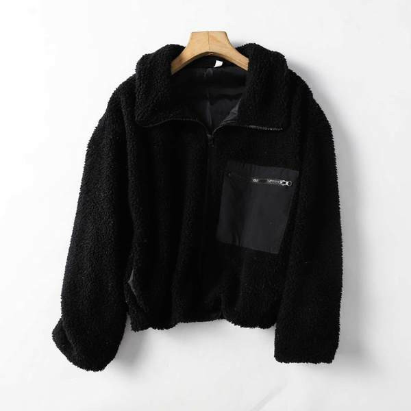 Napi kabát cipzárral és zsebbel